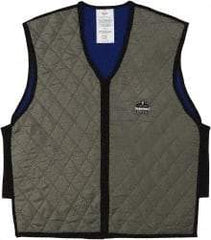 Ergodyne - Size L, Gray Cooling Vest - 38 to 42" Chest, Zipper Front, Nylon - Top Tool & Supply