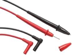 Fluke - Black/Red Electrical Test Equipment Leads - Use with Electrical Test Equipment with 4mm Adapters - Top Tool & Supply