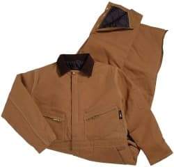 PRO-SAFE - Size M, Brown, Two Way Zipper, Cold Weather Coverall - Cotton, Nylon, 6 Pockets - Top Tool & Supply