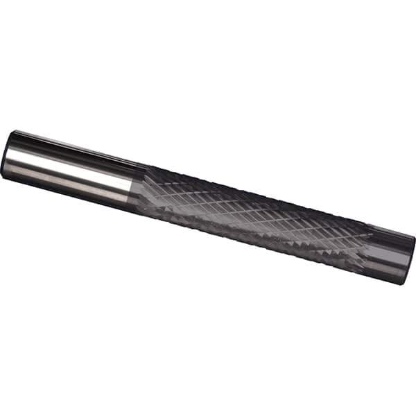 Made in USA - 1/8" Diam, 1" LOC, Solid Carbide Diamond Pattern Router Bit - Right Hand Cut, 3" OAL, 1/8" Shank Diam, Use on Cast Iron, Stainless, Steel, Titanium - Top Tool & Supply