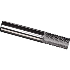 Made in USA - 3/32" Diam, 3/8" LOC, Plain End, Solid Carbide Diamond Pattern Router Bit - Right Hand Cut, 1-1/2" OAL, 1/8" Shank Diam, Use on Carbon & Honeycomb, Carbon Fiber, Composite, Fiberglass, Graphite - Top Tool & Supply