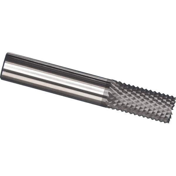 Made in USA - 3/16" Diam, 5/8" LOC, Burr End, Solid Carbide Diamond Pattern Router Bit - Right Hand Cut, 2" OAL, 1/4" Shank Diam, Use on Carbon & Honeycomb, Carbon Fiber, Composite, Fiberglass, Graphite - Top Tool & Supply