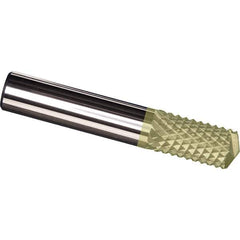 Made in USA - 1/2" Diam, 1" LOC, Drill Point End, Solid Carbide Diamond Pattern Router Bit - Right Hand Cut, 3" OAL, 1/2" Shank Diam, Use on Carbon & Honeycomb, Carbon Fiber, Composite, Fiberglass, Graphite - Top Tool & Supply