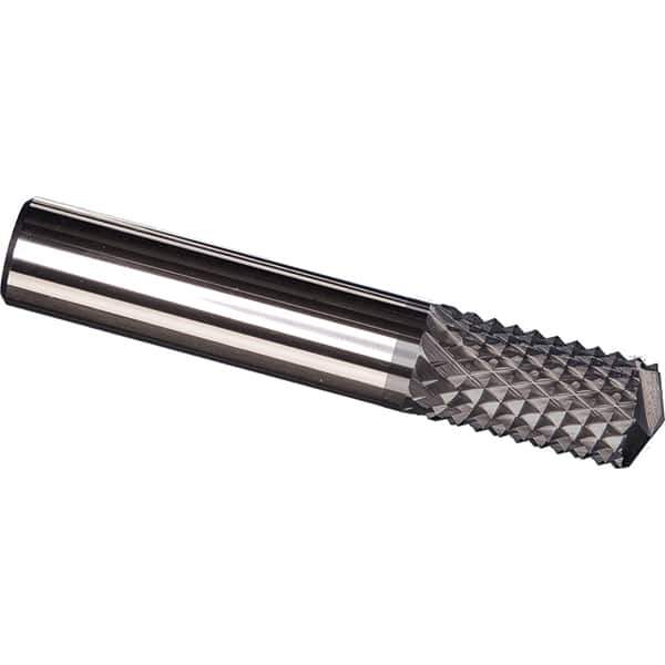 Made in USA - 3/16" Diam, 5/8" LOC, Drill Point End, Solid Carbide Diamond Pattern Router Bit - Right Hand Cut, 2" OAL, 3/16" Shank Diam, Use on Carbon & Honeycomb, Carbon Fiber, Composite, Fiberglass, Graphite - Top Tool & Supply