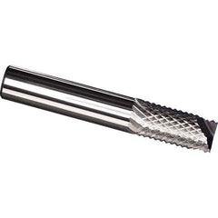 Made in USA - 3/8" Diam, 1" LOC, End Mill End, Solid Carbide Diamond Pattern Router Bit - Right Hand Cut, 2-1/2" OAL, 3/8" Shank Diam, Use on Carbon & Honeycomb, Carbon Fiber, Composite, Fiberglass, Graphite - Top Tool & Supply