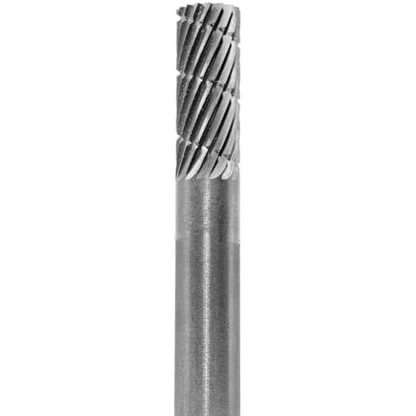 Made in USA - 6mm Cut Diam, 0.2362" Shank Diam, Cylinder Head Aluma Cut Burr - Carbide, 16mm LOC, 50mm OAL - Top Tool & Supply