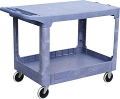 Value Collection - 500 Lb Capacity, 19" Wide x 38" Long x 33" High Shelf Cart - 2 Shelf, Plastic, 2 Rigid/2 Swivel Casters - Top Tool & Supply