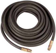 Value Collection - 1/2" ID x 0.787" OD 25' Long Multipurpose Air Hose - MNPT x MNPT Ends, 200 Working psi, 1/2" Fitting, Black - Top Tool & Supply