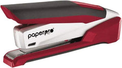 PaperPro - 28 Sheet Full Strip Desktop Stapler - Red & Silver - Top Tool & Supply