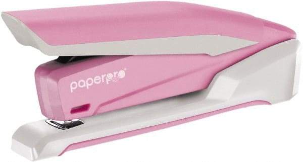 PaperPro - 20 Sheet Long Reach Stapler - Pink & White - Top Tool & Supply