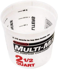 SEYMOUR-MIDWEST - 2-1/2 Qt, Plastic Round White Bucket & Pail Kit - Top Tool & Supply