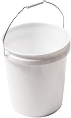 SEYMOUR-MIDWEST - 5 Gal, Plastic Round Natural (Color) Bucket & Pail Kit - Handle Included - Top Tool & Supply