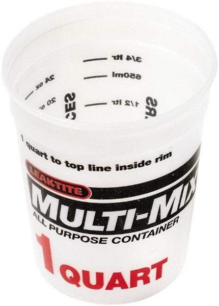 SEYMOUR-MIDWEST - 1 Qt, Plastic Round White Bucket & Pail Kit - Top Tool & Supply