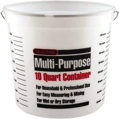 SEYMOUR-MIDWEST - 10 Qt, Plastic Round White Bucket & Pail Kit - Handle Included - Top Tool & Supply