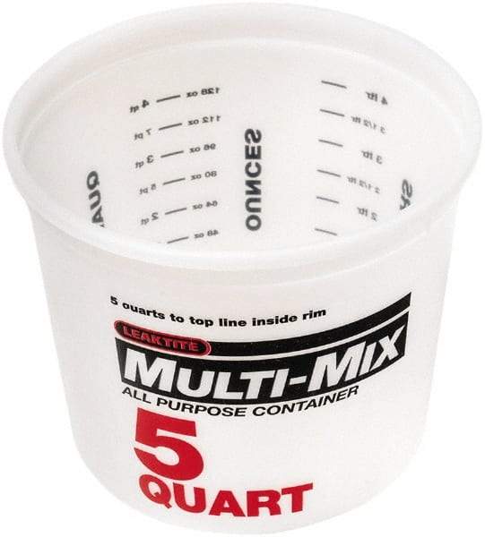 SEYMOUR-MIDWEST - 5 Qt, Plastic Round White Bucket & Pail Kit - Top Tool & Supply