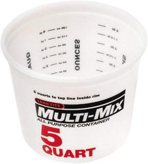 SEYMOUR-MIDWEST - 5 Qt, Plastic Round White Bucket & Pail Kit - Top Tool & Supply