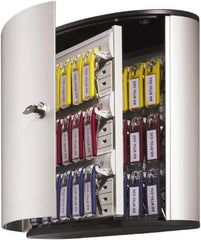 DURABLE - 36 Keys, Silver Key Storage Cabinet - 11-3/4" Wide x 4-5/8" Deep x 11" High - Top Tool & Supply