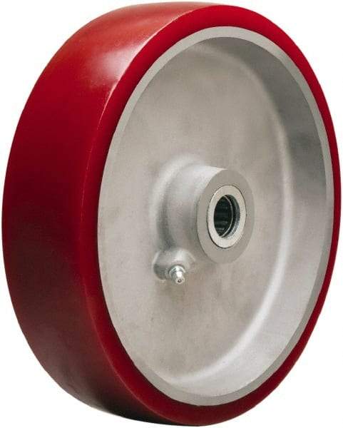 Hamilton - 8 Inch Diameter x 2 Inch Wide, Polyurethane on Aluminum Caster Wheel - 1,550 Lb. Capacity, 2-3/16 Inch Hub Length, 5/8 Inch Axle Diameter, Straight Roller Bearing - Top Tool & Supply