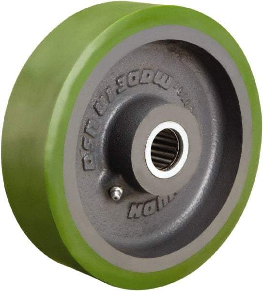 Hamilton - 7 Inch Diameter x 2 Inch Wide, Polyurethane on Cast Iron Caster Wheel - 1,400 Lb. Capacity, 2-1/4 Inch Hub Length, 1-7/16 Inch Axle Diameter, Plain Bore Bearing - Top Tool & Supply