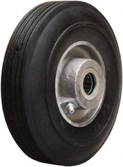 Hamilton - 6 Inch Diameter x 2 Inch Wide, Rubber on Aluminum Caster Wheel - 300 Lb. Capacity, 2-1/4 Inch Hub Length, 3/4 Inch Axle Diameter, Straight Roller Bearing - Top Tool & Supply