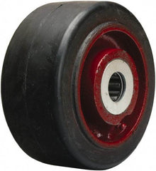 Hamilton - 6 Inch Diameter x 3 Inch Wide, Rubber on Cast Iron Caster Wheel - 680 Lb. Capacity, 3-1/4 Inch Hub Length, 1-15/16 Inch Axle Diameter, Plain Bore Bearing - Top Tool & Supply