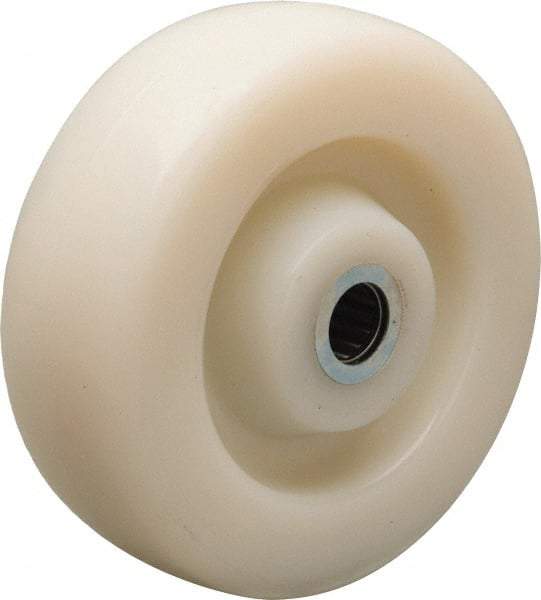 Hamilton - 6 Inch Diameter x 2 Inch Wide, Nylon Caster Wheel - 1,000 Lb. Capacity, 2-3/16 Inch Hub Length, 1/2 Inch Axle Diameter, Straight Roller Bearing - Top Tool & Supply