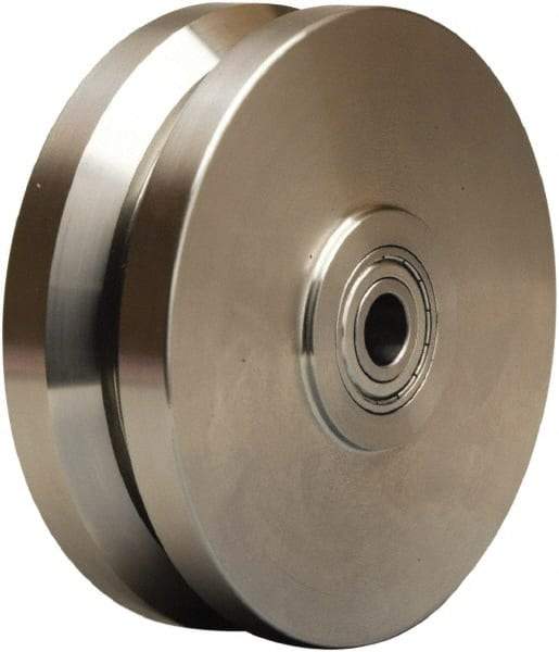 Hamilton - 6 Inch Diameter x 2 Inch Wide, Stainless Steel Caster Wheel - 1,200 Lb. Capacity, 2-1/2 Inch Hub Length, 1/2 Inch Axle Diameter, Stainless Steel Precision Ball Bearing - Top Tool & Supply