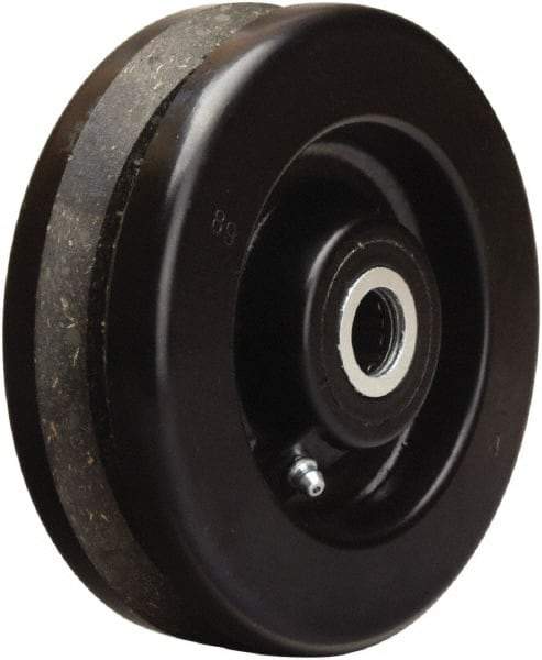 Hamilton - 6 Inch Diameter x 2 Inch Wide, Phenolic Caster Wheel - 750 Lb. Capacity, 2-3/16 Inch Hub Length, 3/4 Inch Axle Diameter, Straight Roller Bearing - Top Tool & Supply