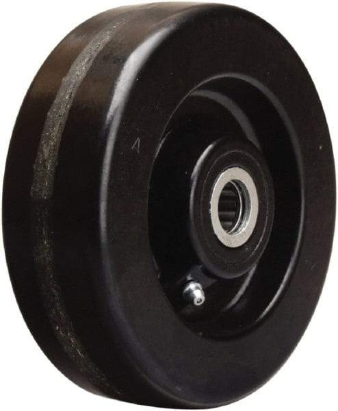 Hamilton - 6 Inch Diameter x 2 Inch Wide, Phenolic Caster Wheel - 1,200 Lb. Capacity, 2-3/16 Inch Hub Length, 1/2 Inch Axle Diameter, Straight Roller Bearing - Top Tool & Supply