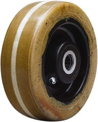 Hamilton - 6 Inch Diameter x 2 Inch Wide, Phenolic Caster Wheel - 1,500 Lb. Capacity, 2-3/16 Inch Hub Length, 1/2 Inch Axle Diameter, Straight Roller Bearing - Top Tool & Supply