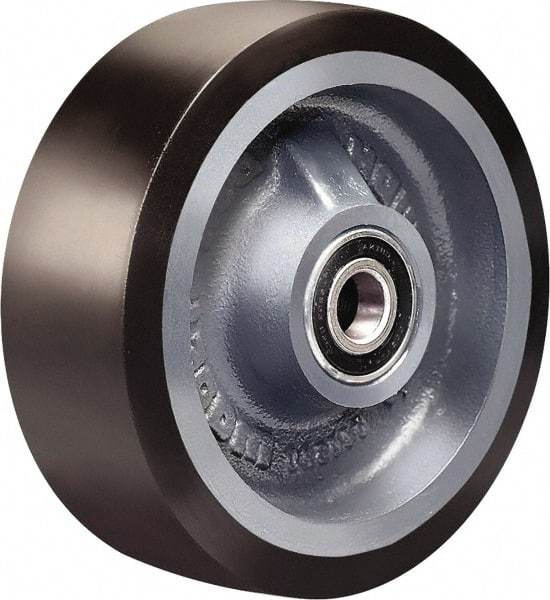 Hamilton - 8 Inch Diameter x 2 Inch Wide, Polyurethane on Cast Iron Caster Wheel - 1,950 Lb. Capacity, 2-1/4 Inch Hub Length, 1/2 Inch Axle Diameter, Sealed Precision Ball Bearing - Top Tool & Supply