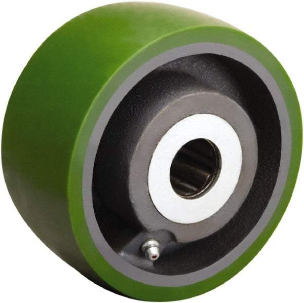 Hamilton - 5 Inch Diameter x 2-1/2 Inch Wide, Polyurethane on Cast Iron Caster Wheel - 1,300 Lb. Capacity, 2-3/4 Inch Hub Length, 1 Inch Axle Diameter, Straight Roller Bearing - Top Tool & Supply