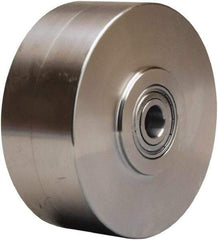 Hamilton - 5 Inch Diameter x 2 Inch Wide, Stainless Steel Caster Wheel - 950 Lb. Capacity, 2-1/2 Inch Hub Length, 1/2 Inch Axle Diameter, Stainless Steel Precision Ball Bearing - Top Tool & Supply