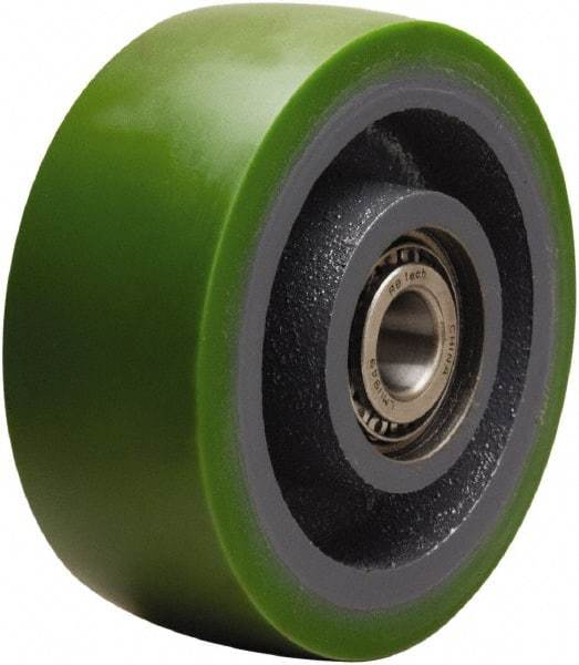 Hamilton - 5 Inch Diameter x 2 Inch Wide, Polyurethane on Cast Iron Caster Wheel - 1,050 Lb. Capacity, 2-1/4 Inch Hub Length, 3/4 Inch Axle Diameter, Tapered Roller Bearing - Top Tool & Supply