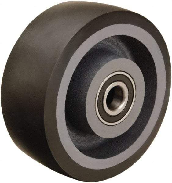 Hamilton - 5 Inch Diameter x 2 Inch Wide, Polyurethane on Cast Iron Caster Wheel - 1,360 Lb. Capacity, 2-1/4 Inch Hub Length, 1/2 Inch Axle Diameter, Sealed Precision Ball Bearing - Top Tool & Supply