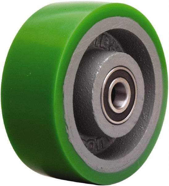 Hamilton - 5 Inch Diameter x 2 Inch Wide, Polyurethane on Cast Iron Caster Wheel - 1,050 Lb. Capacity, 2-1/2 Inch Hub Length, 1/2 Inch Axle Diameter, Sealed Precision Ball Bearing - Top Tool & Supply