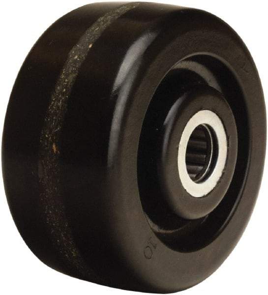 Hamilton - 4 Inch Diameter x 2 Inch Wide, Phenolic Caster Wheel - 800 Lb. Capacity, 2-3/16 Inch Hub Length, 5/8 Inch Axle Diameter, Straight Roller Bearing - Top Tool & Supply