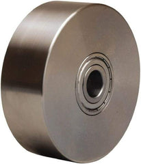 Hamilton - 4 Inch Diameter x 2 Inch Wide, Stainless Steel Caster Wheel - 850 Lb. Capacity, 2-1/4 Inch Hub Length, 3/4 Inch Axle Diameter, Delrin Bearing - Top Tool & Supply