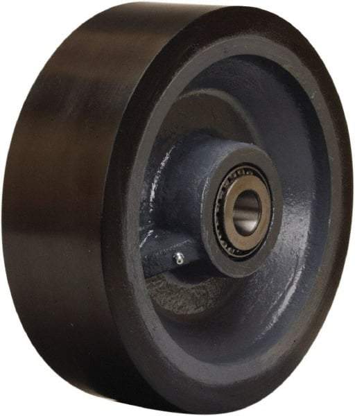 Hamilton - 12 Inch Diameter x 4 Inch Wide, Polyurethane on Forged Steel Caster Wheel - 7,800 Lb. Capacity, 4-1/4 Inch Hub Length, 1-1/4 Inch Axle Diameter, Sealed Precision Ball Bearing - Top Tool & Supply