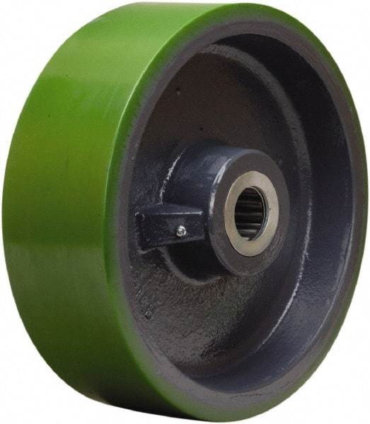 Hamilton - 12 Inch Diameter x 4 Inch Wide, Polyurethane on Cast Iron Caster Wheel - 4,800 Lb. Capacity, 4-1/4 Inch Hub Length, 1 Inch Axle Diameter, Straight Roller Bearing - Top Tool & Supply