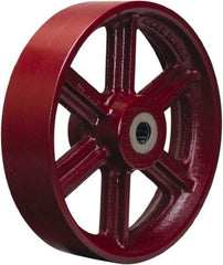 Hamilton - 14 Inch Diameter x 3 Inch Wide, Cast Iron Caster Wheel - 2,500 Lb. Capacity, 3-1/4 Inch Hub Length, 1-1/4 Inch Axle Diameter, Straight Roller Bearing - Top Tool & Supply