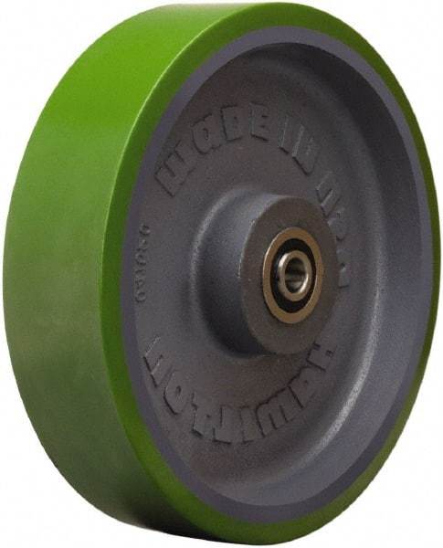 Hamilton - 12 Inch Diameter x 3 Inch Wide, Polyurethane on Cast Iron Caster Wheel - 3,500 Lb. Capacity, 3-1/2 Inch Hub Length, 3/4 Inch Axle Diameter, Sealed Precision Ball Bearing - Top Tool & Supply