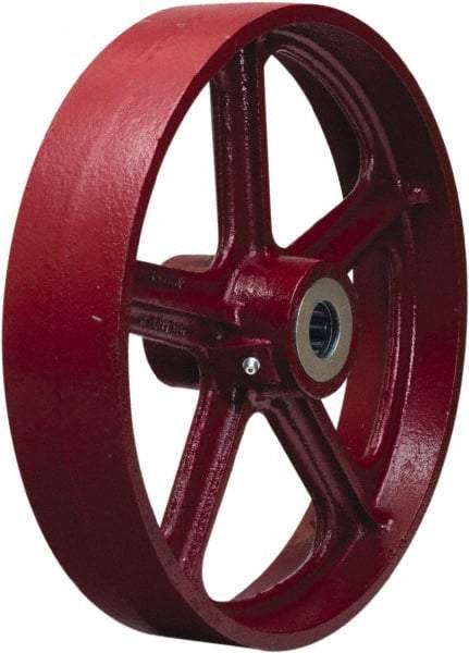 Hamilton - 12 Inch Diameter x 2-1/2 Inch Wide, Cast Iron Caster Wheel - 1,200 Lb. Capacity, 3-1/4 Inch Hub Length, 1-1/4 Inch Axle Diameter, Straight Roller Bearing - Top Tool & Supply