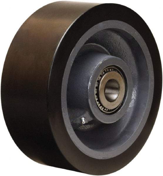 Hamilton - 10 Inch Diameter x 4 Inch Wide, Polyurethane on Forged Steel Caster Wheel - 6,500 Lb. Capacity, 4-1/4 Inch Hub Length, 1-1/4 Inch Axle Diameter, Straight Roller Bearing - Top Tool & Supply