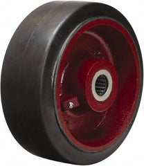 Hamilton - 10 Inch Diameter x 4 Inch Wide, Rubber on Cast Iron Caster Wheel - 1,400 Lb. Capacity, 4-1/4 Inch Hub Length, 1-1/4 Inch Axle Diameter, Straight Roller Bearing - Top Tool & Supply