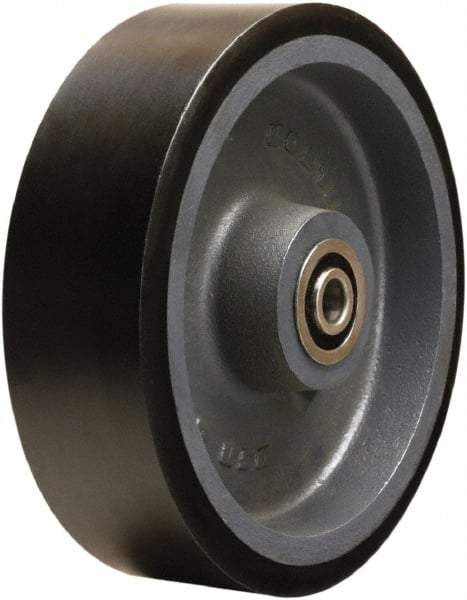 Hamilton - 12 Inch Diameter x 3 Inch Wide, Polyurethane on Cast Iron Caster Wheel - 4,550 Lb. Capacity, 3-1/4 Inch Hub Length, 1-1/4 Inch Axle Diameter, Tapered Roller Bearing - Top Tool & Supply