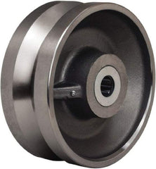 Hamilton - 10 Inch Diameter x 4 Inch Wide, Forged Steel Caster Wheel - 16,000 Lb. Capacity, 4-1/4 Inch Hub Length, 2-7/16 Inch Axle Diameter, Plain Bore Bearing - Top Tool & Supply