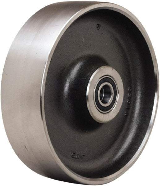 Hamilton - 12 Inch Diameter x 4 Inch Wide, Forged Steel Caster Wheel - 20,000 Lb. Capacity, 4-1/4 Inch Hub Length, 2-7/16 Inch Axle Diameter, Plain Bore Bearing - Top Tool & Supply