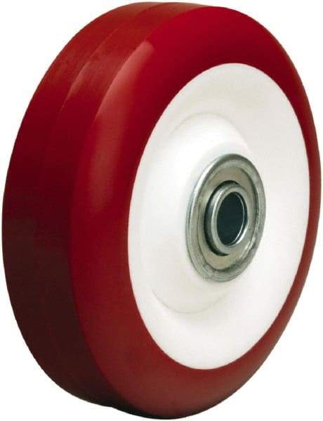 Hamilton - 4 Inch Diameter x 1-3/8 Inch Wide, Polyurethane on Polypropylene Caster Wheel - 400 Lb. Capacity, 1-1/2 Inch Hub Length, 1/2 Inch Axle Diameter, Delrin Bearing - Top Tool & Supply