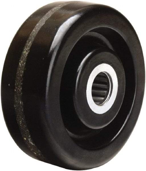 Hamilton - 4 Inch Diameter x 1-1/2 Inch Wide, Phenolic Caster Wheel - 600 Lb. Capacity, 1-5/8 Inch Hub Length, 5/8 Inch Axle Diameter, Straight Roller Bearing - Top Tool & Supply